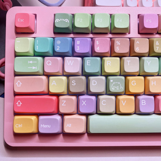 Colorful Pastel Keycaps Set Custom Keysets Gifts